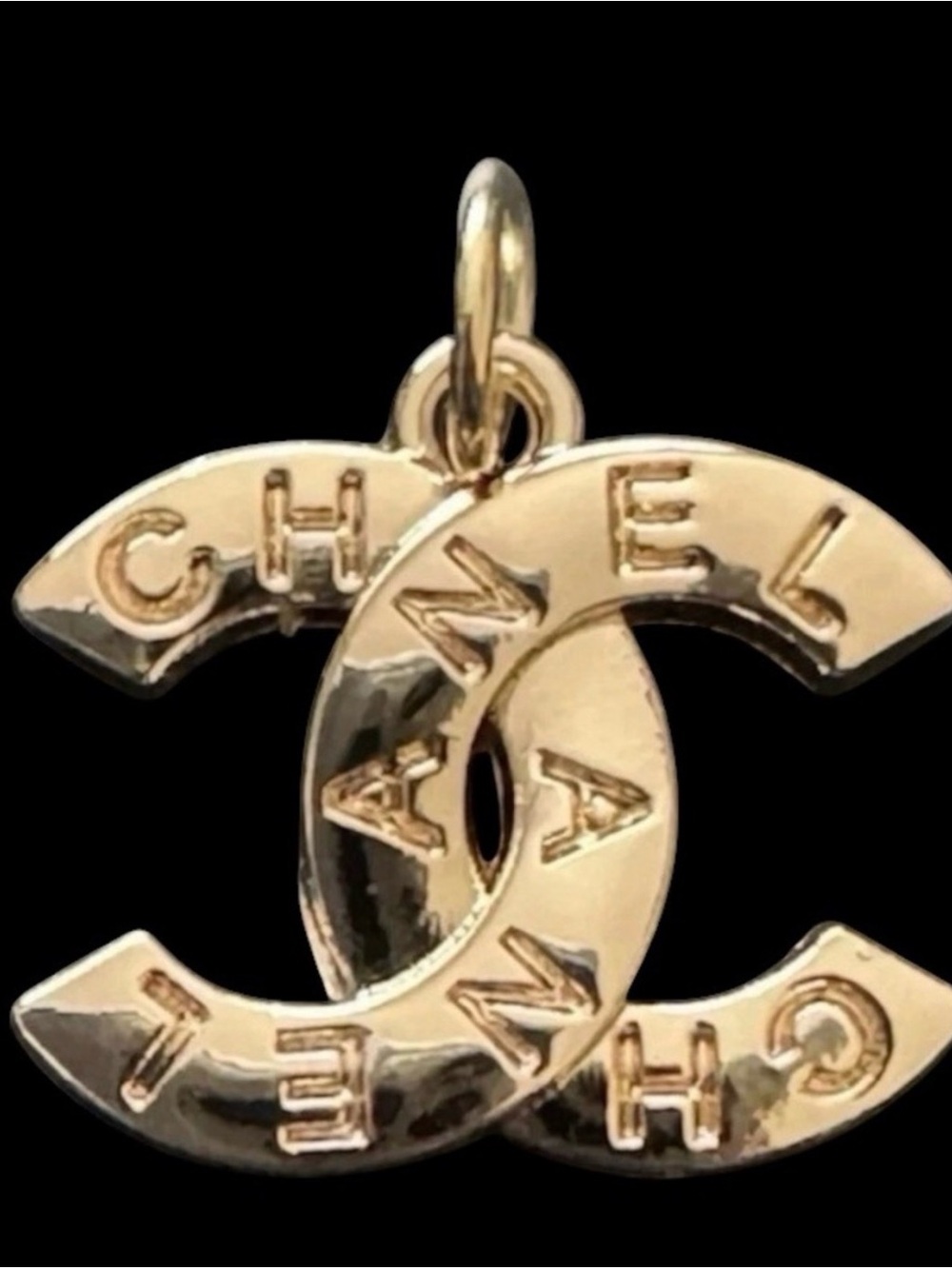 Beautiful Gold Double C Logo Pendant Necklace Charm